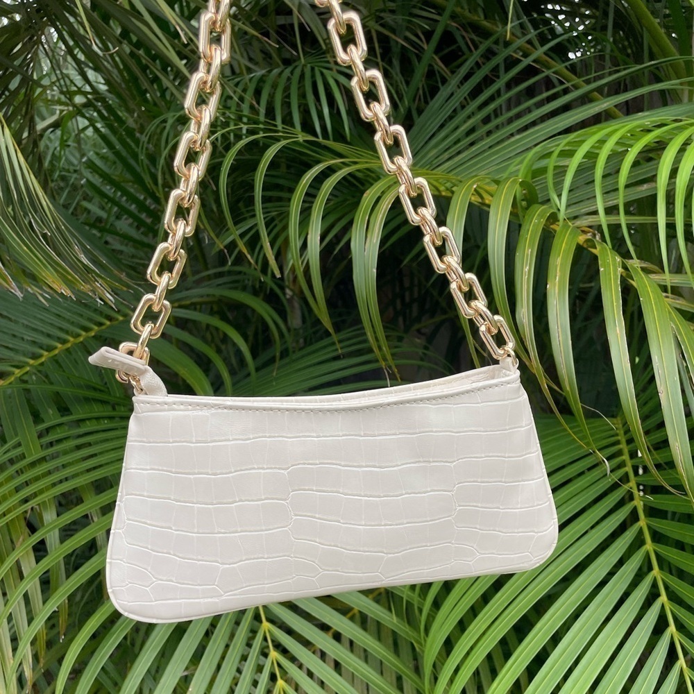 Zara Chain Link Python Embossed Purse - Picture 6 of 10
